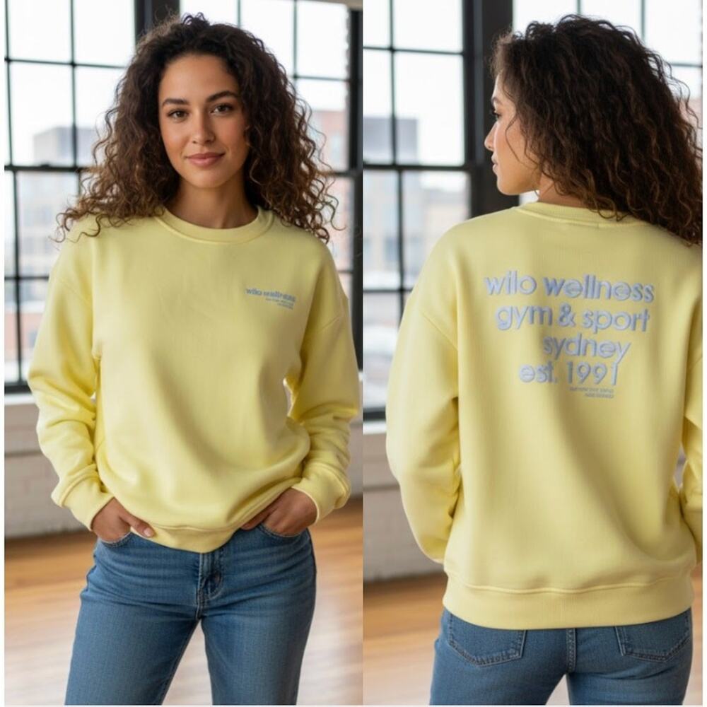 WILO the Label Butter Yellow‎ Sydney Sweatshirt Size Large